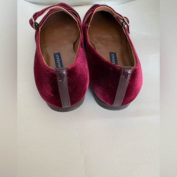 Margaux Velvet Mary Jane Flats in Deep Burgundy 9.5 - Picture 5 of 8
